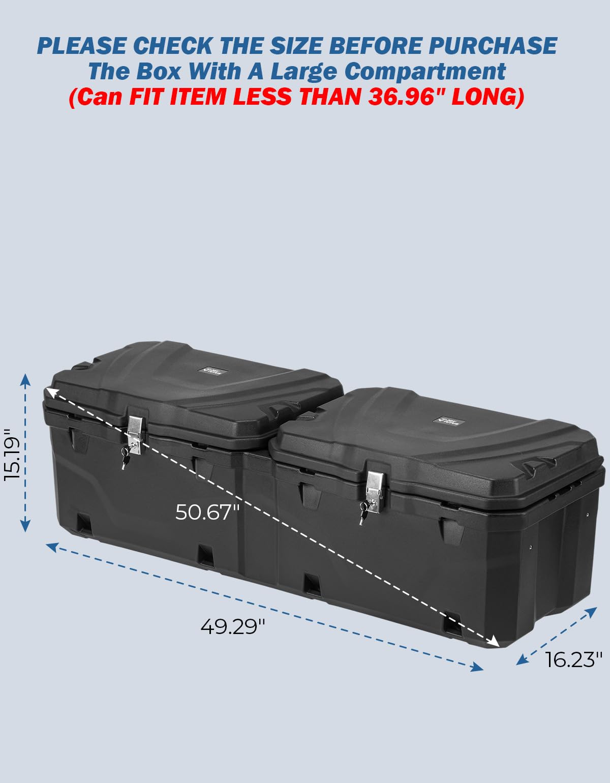 Amazon.com: JOYTUTUS Lockable 160 Quart Truck Bed Tool Box